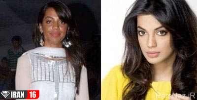 تغییر چهره دیدنی بعد از آرایش بازیگران هندی + عکس تغییر چهره دیدنی بعد از آرایش بازیگران هندی + عکس